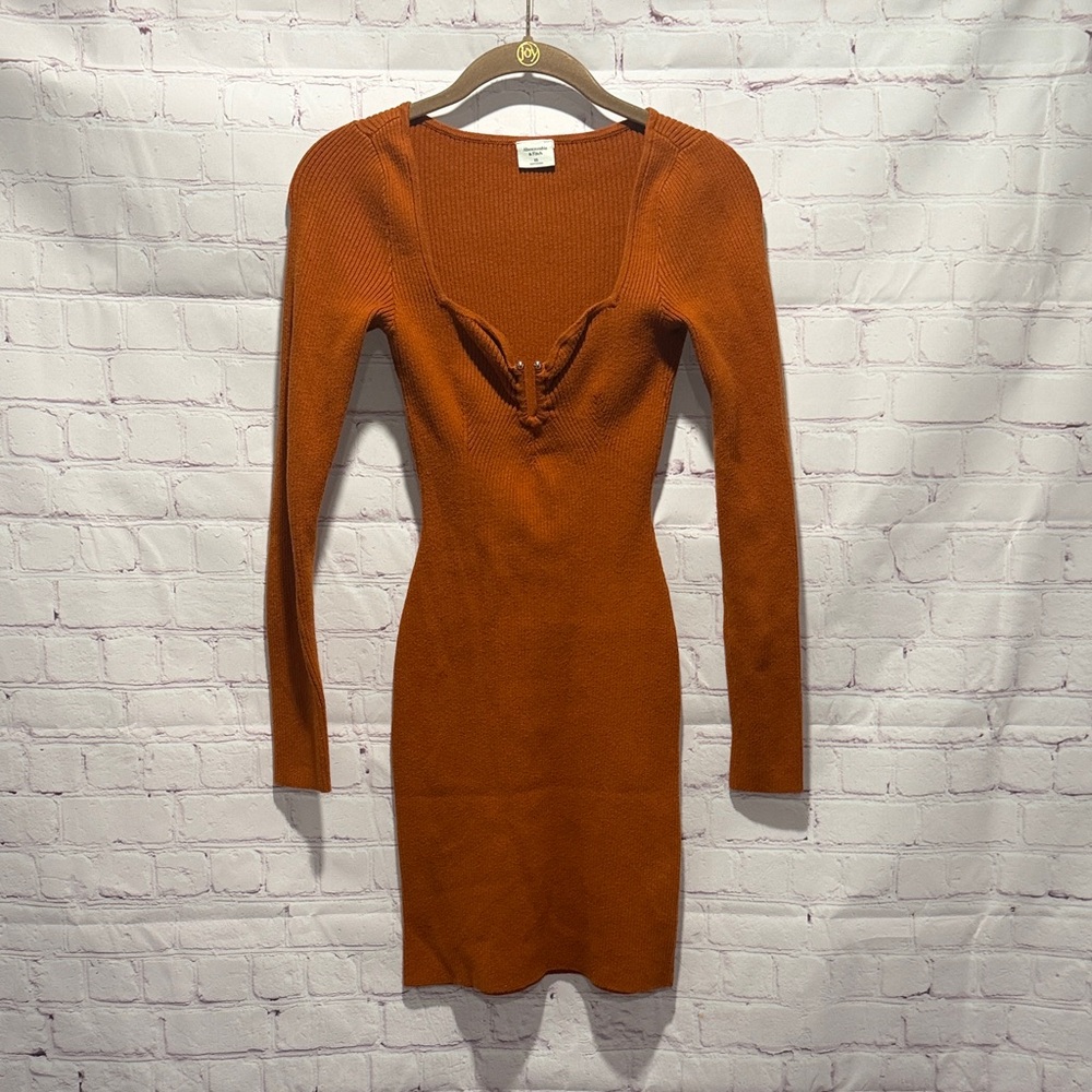 Abercrombie & Fitch Rusty Orange Long‎ Sleeve Dress Woman’s Size XS